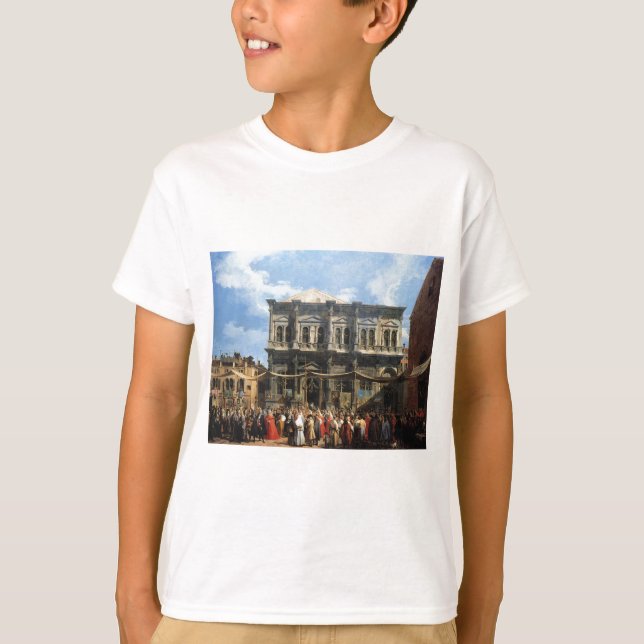 Camiseta Banquete de San Rocco por Canaletto (Anverso)