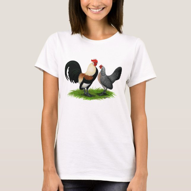 Camiseta Bantams holandeses: Marrón claro crema (Anverso)