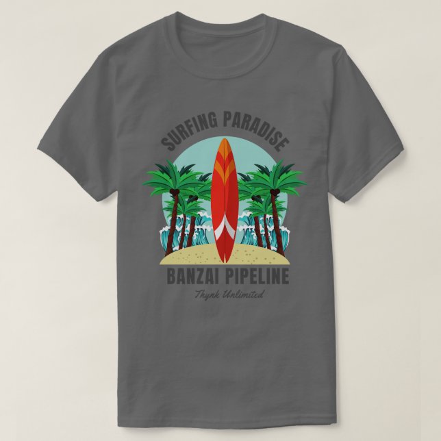 Camiseta Banzai Pipeline Surfing Surfer TShirt (Diseño del anverso)