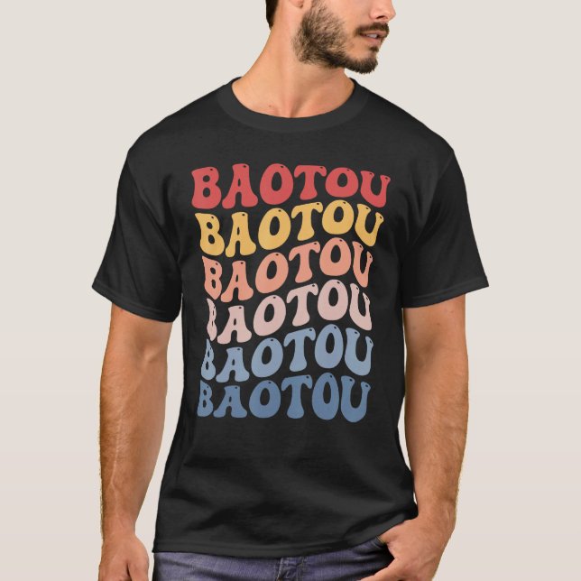 Camiseta Baotou City Groovy Retro (Anverso)