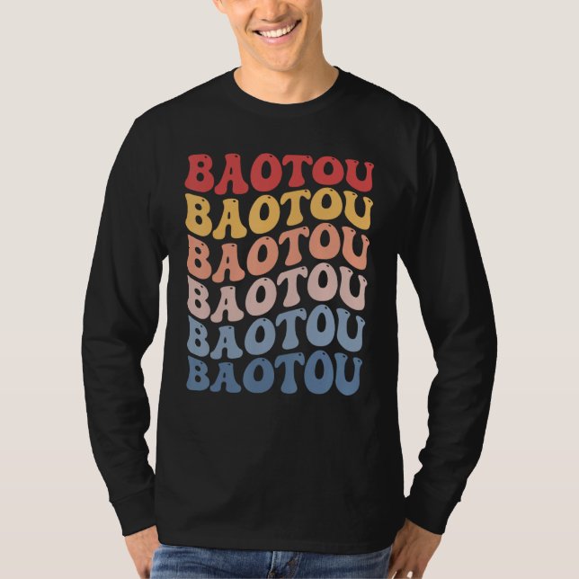 Camiseta Baotou City Groovy Retro (Anverso)