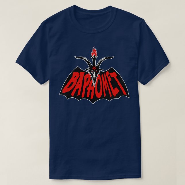Camiseta BAPHOMET alias Batfomet Rojo (Diseño del anverso)