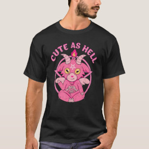 Camiseta Baphomet Cute As Hell Esoteric Cute Satanic Goat O