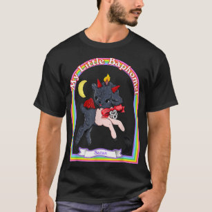 Camiseta Baphomet Cute Satan Kawaii Retro Vintage Satanic A