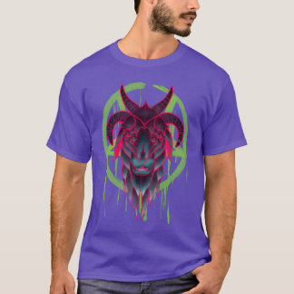 Camiseta Baphomet de neón divertido