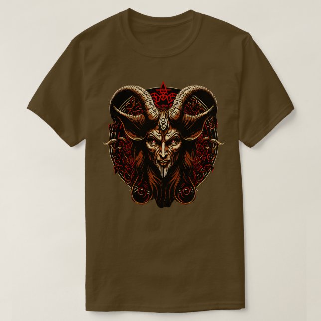 Camiseta Baphomet Demon Satanic Gótico Lucifer (Diseño del anverso)