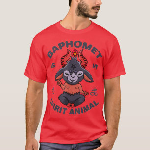 Camiseta Baphomet es mi espíritu Animal Satan Pentagram Ath