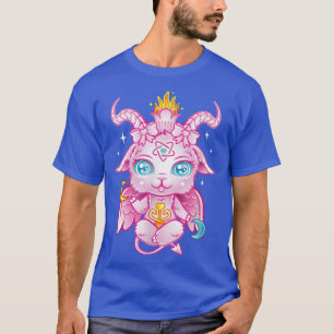 Camiseta Baphomet lindo bebé Gótico Pastel rosa Kawaii Demo