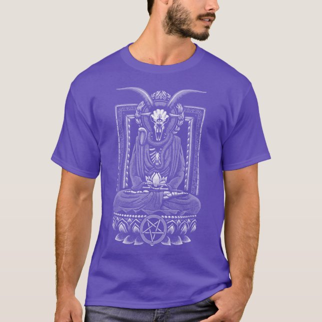 Camiseta Baphomet Nirvana White Halftone vintage (Anverso)