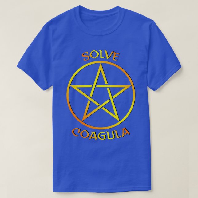 Camiseta Baphomet Pentagram Solve Coagula  Orange  (Diseño del anverso)