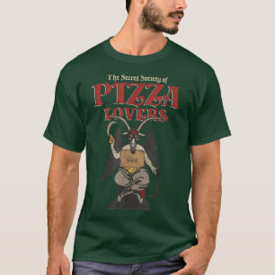Camiseta Baphomet Pizza Lovers Society Occult Gothic Grunge