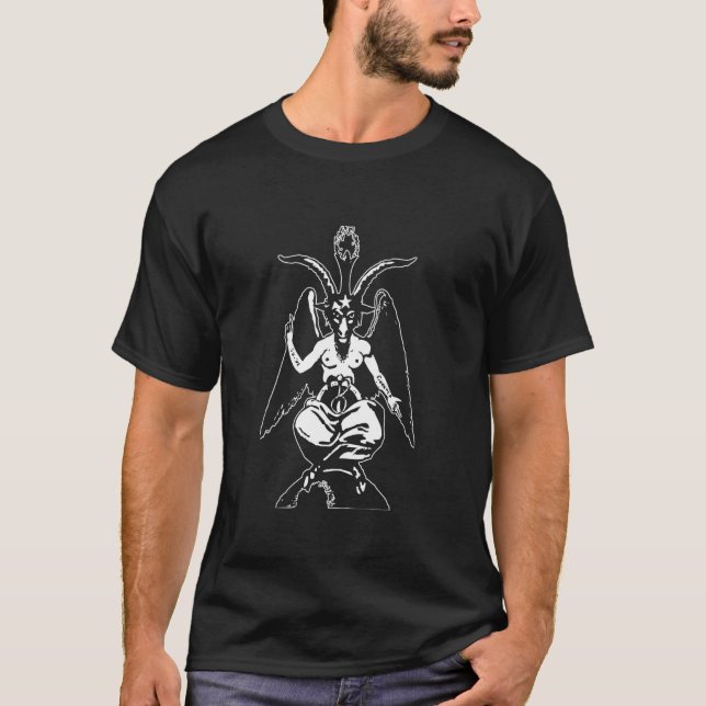 Camiseta Baphomet - Satanás Demon Pan Lucifer 666 Malvado D (Anverso)