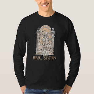 Camiseta Baphomet toca guitarra eléctrica Hail Satan diablo