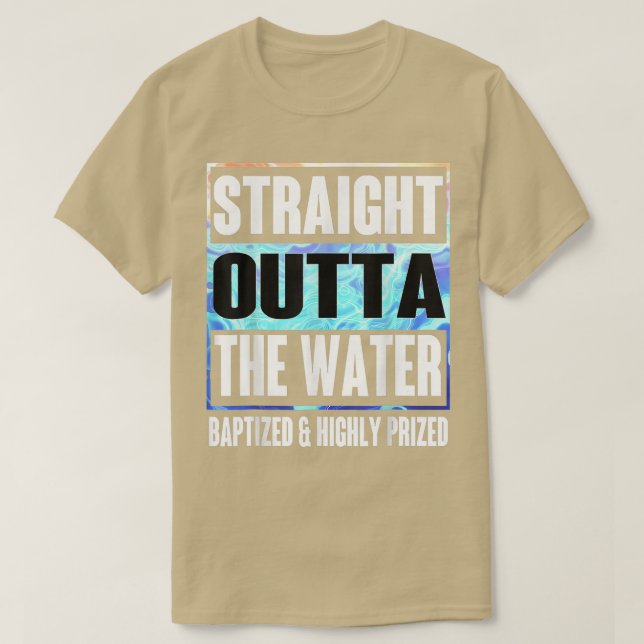 Camiseta Baptism Adults Funny Outta Water Idea  (Diseño del anverso)