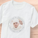 Camiseta Baptismo Bienvenida a la Cristiandad Foto<br><div class="desc">Este diseño simple y clásico está compuesto por tipografía de la síspera y agrega una foto personalizado. "Bienvenidos al Cristianismo" gira en torno a la foto de su bebé,  su hijo,  etc</div>
