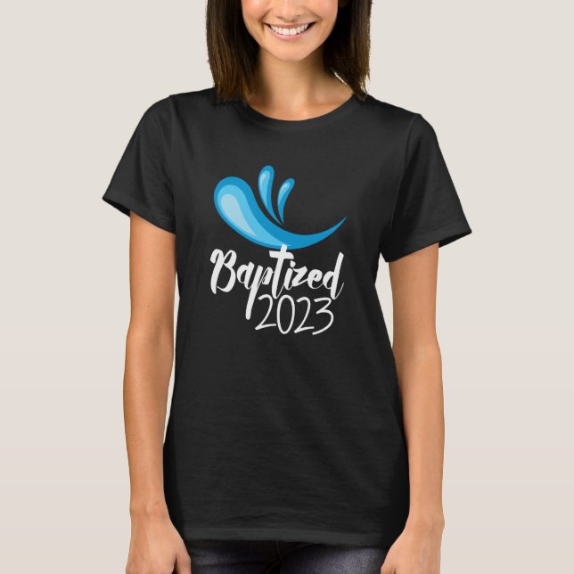 Camiseta Baptized in Christ 2023 RCIA Catholic Baptism of t (Anverso)