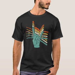 Camiseta Baquetas de Rock N Roll de Batería Retro Baterista