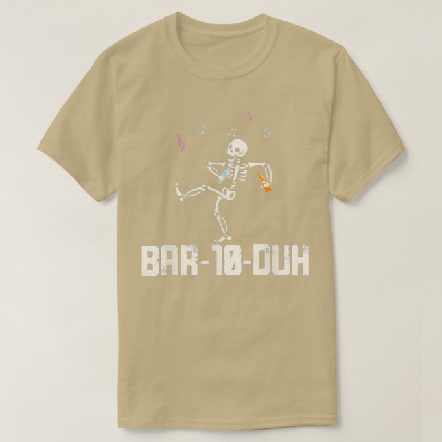 Camiseta Bar 10 Duh Bartender Funny Guay Skeleton Bartender (Diseño del anverso)