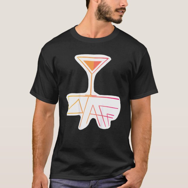 Camiseta Bar de cócteles El personal del bar salón de aperi (Anverso)