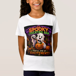 Camiseta Bar de Cócteles Espeluznante Fantasma de Halloween