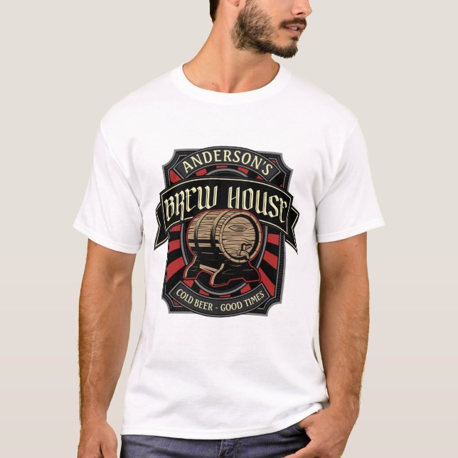Camiseta Bar de elaboración de cerveza Brew House personali (Anverso)