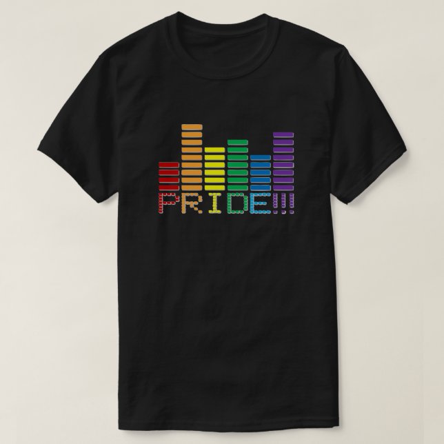 Camiseta Bar de sonido arcoiris con orgullo gay (Diseño del anverso)