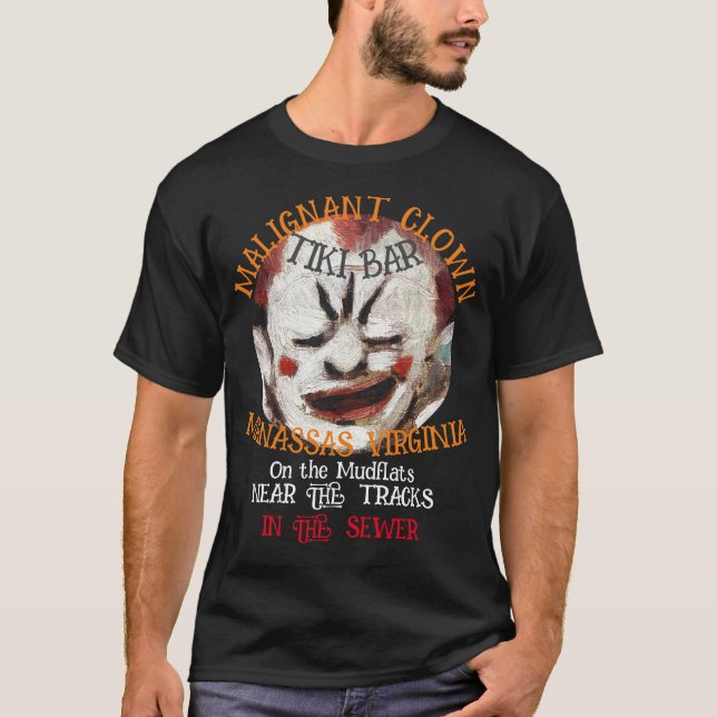 CAMISETA BAR DE TIKI DEL PAYASO MALIGNO MANASSAS VIRGINIA (Anverso)
