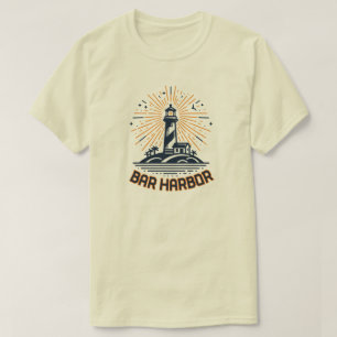 Camiseta Bar Harbor Maine Faro Amanecer