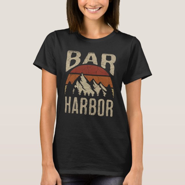 Camiseta Bar Harbor Maine Nature Hiking Outdoors (Anverso)