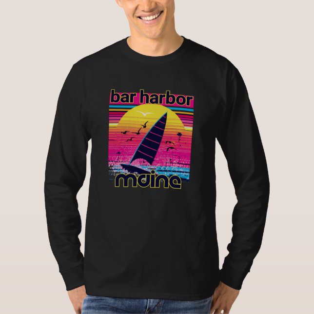 Camiseta Bar Harbor Retro 80s Style Souvenir Beach (Anverso)