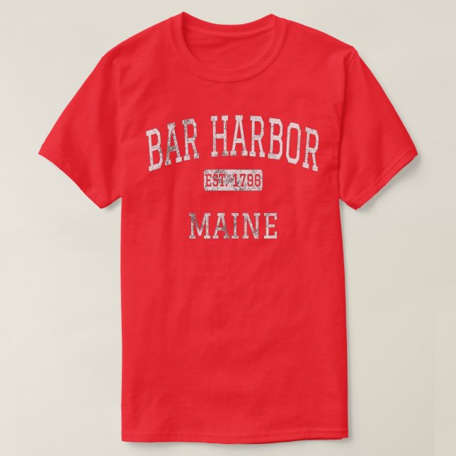 Camiseta Bar Harbour Maine ME Vintage (Diseño del anverso)