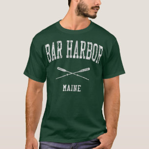 Camiseta Bar Harbour Maine ME Vintage Nautical Sports Desig