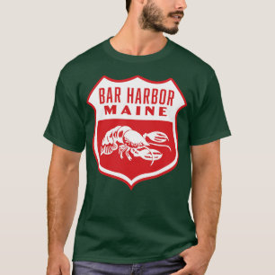 Camiseta Bar Harbour Maine Retro Shield White