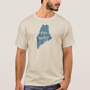 Camiseta Bar Harbour Maine Wood Grain