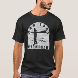 Camiseta Bar Lake Ice Fishing Michigan