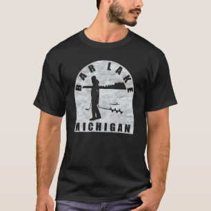 Camiseta Bar Lake Ice Fishing Michigan