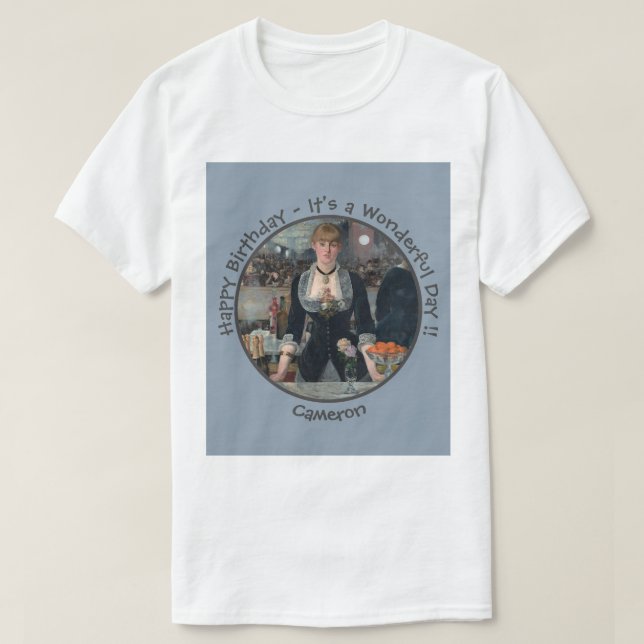 Camiseta Bar Manet en la colección de Fiestas Folies-Bergèr (Diseño del anverso)