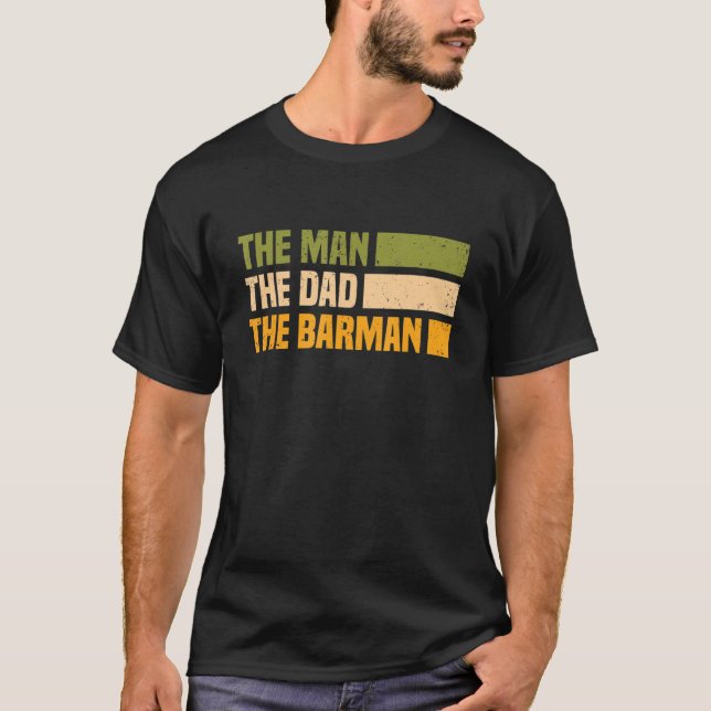 Camiseta Bar masculino de mixología masculina y de barman (Anverso)
