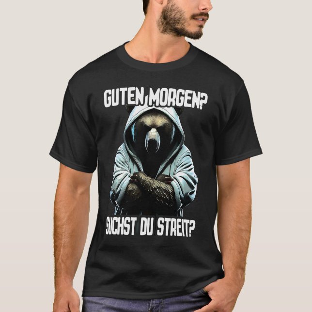 Camiseta Bär Spruch Lustig Geschenk I Guten Morgen Suchst d (Anverso)