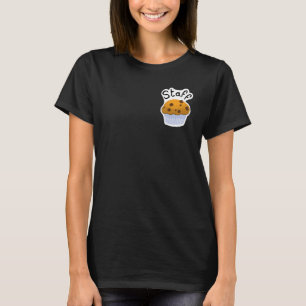 Camiseta Bar Staff Muffin para café y panadería negro