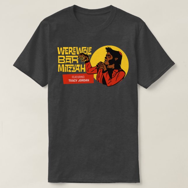 Camiseta Bar Werewolf Mitzvah Spooky Scary 30 Rock (Diseño del anverso)