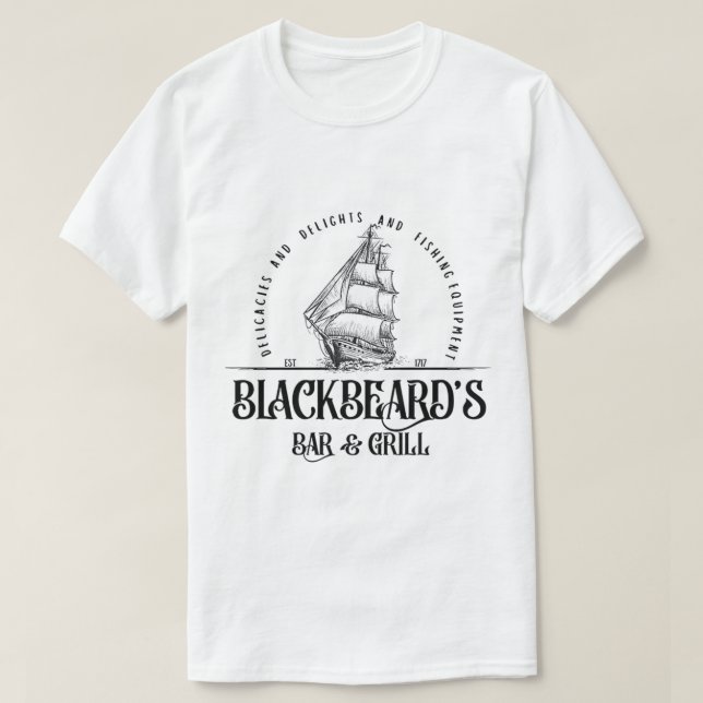 Camiseta Bar y asador de barba negra nuestra bandera signif (Diseño del anverso)