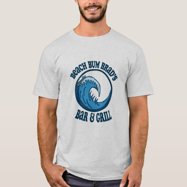 Camiseta Bar y Parrilla Beach Bum Brad (Anverso)
