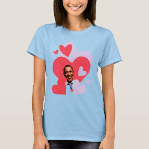 Camiseta Barack collage women's red ringer t-shirt