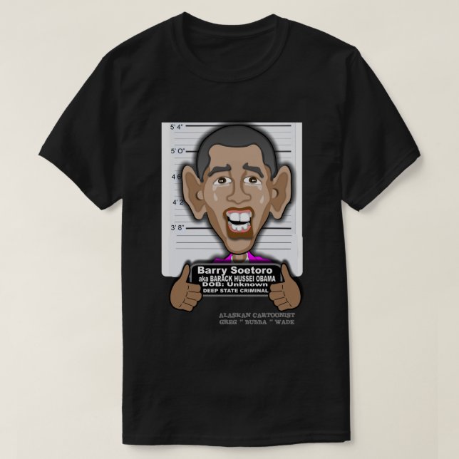 CAMISETA BARACK HUSSEIN OBAMA AKA BARRY SOETORO (Diseño del anverso)
