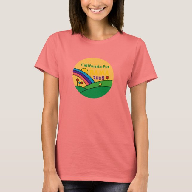 Camiseta Barack Obama Arcoiris California (Anverso)