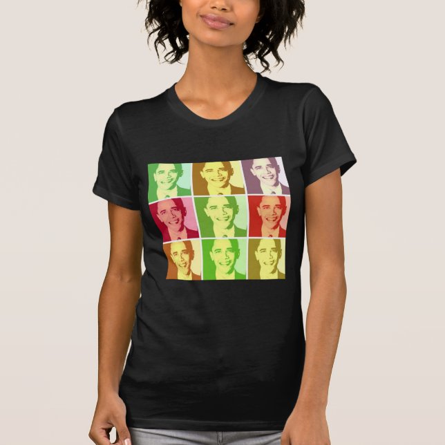 Camiseta Barack Obama Arte Pop (Anverso)