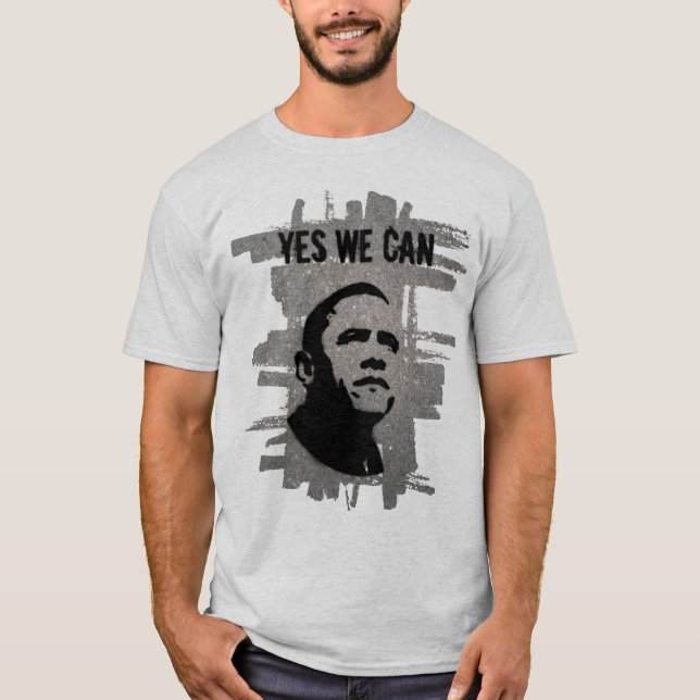 Camiseta Barack Obama. Asfalto de la plantilla (Anverso)