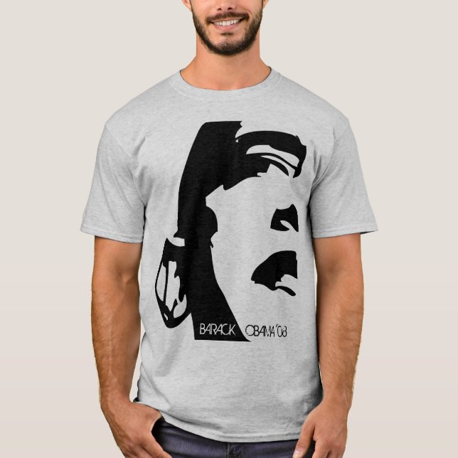 Camiseta Barack Obama blanco y negro (Anverso)