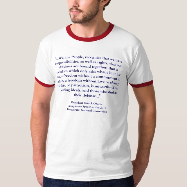 Camiseta Barack Obama - Discurso de aceptación de DNC 2012 (Anverso)